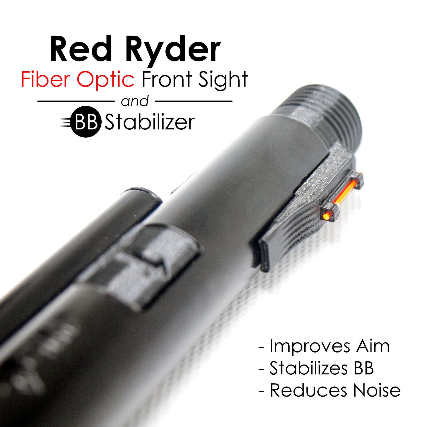 Daisy Red Ryder Improved FIBER OPTIC Front Sight / Muzzle - INCREASED ACCURACY!