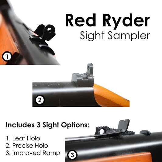 Daisy Red Ryder / Buck Three (3) Sight Sampler (Ghost Ring Holo and Ramp Sights)
