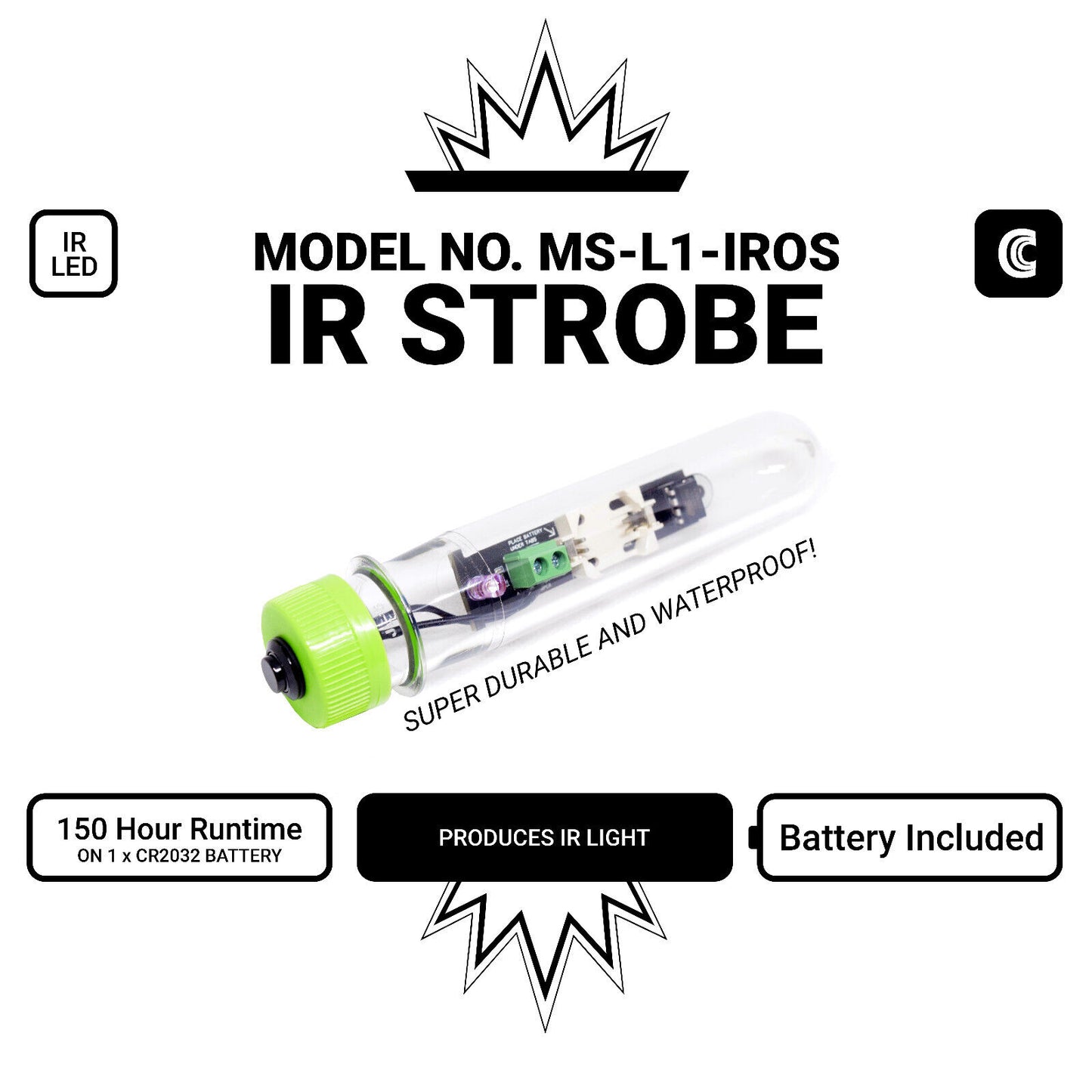 MS-L1-IROS Floating IR Strobe Marker Distress Night Vision Beacon NVG Military