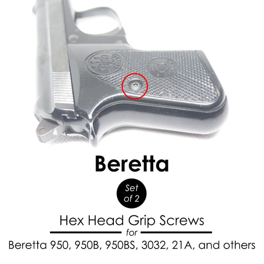[Set of 2] - Beretta Jetfire Minx Hex Grip Screws 950 950B 950BS 21A 3032