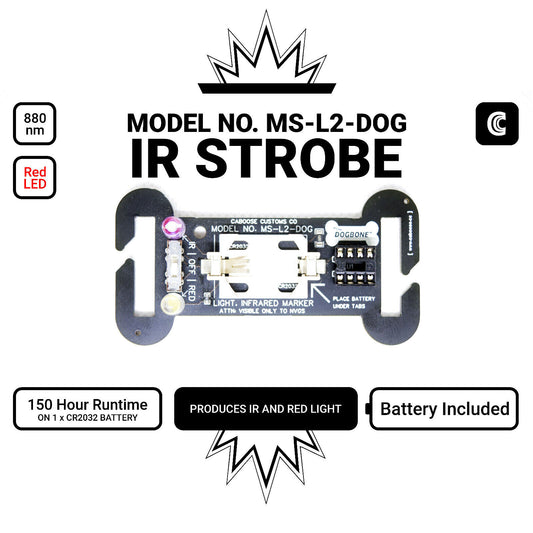 MS-L2-DOG 880nm IR &Red Strobe Marker Distress Device Night Vision Beacon USGI